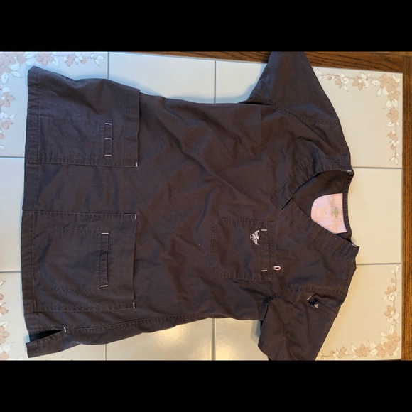 Med Couture Dark Gray Scrub Set, Size S - Picture 3 of 6